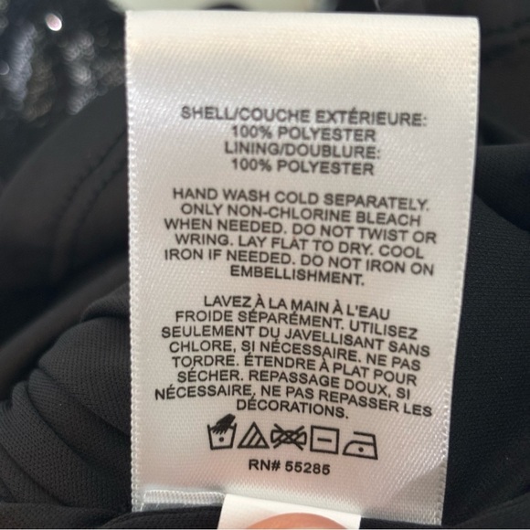 Harlowe & Graham Velvet and Mesh Long Sleeve Top-Black-Women XS - Picture 6 of 6